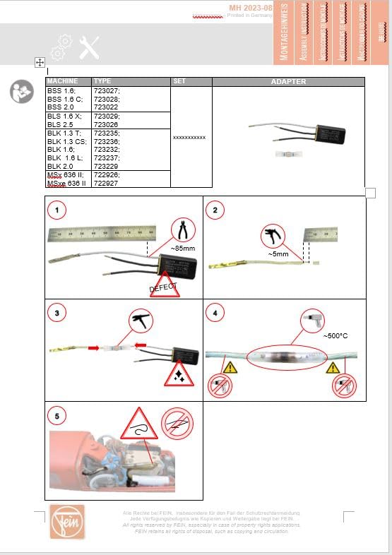 Fein Fe Capacitor 30722178016