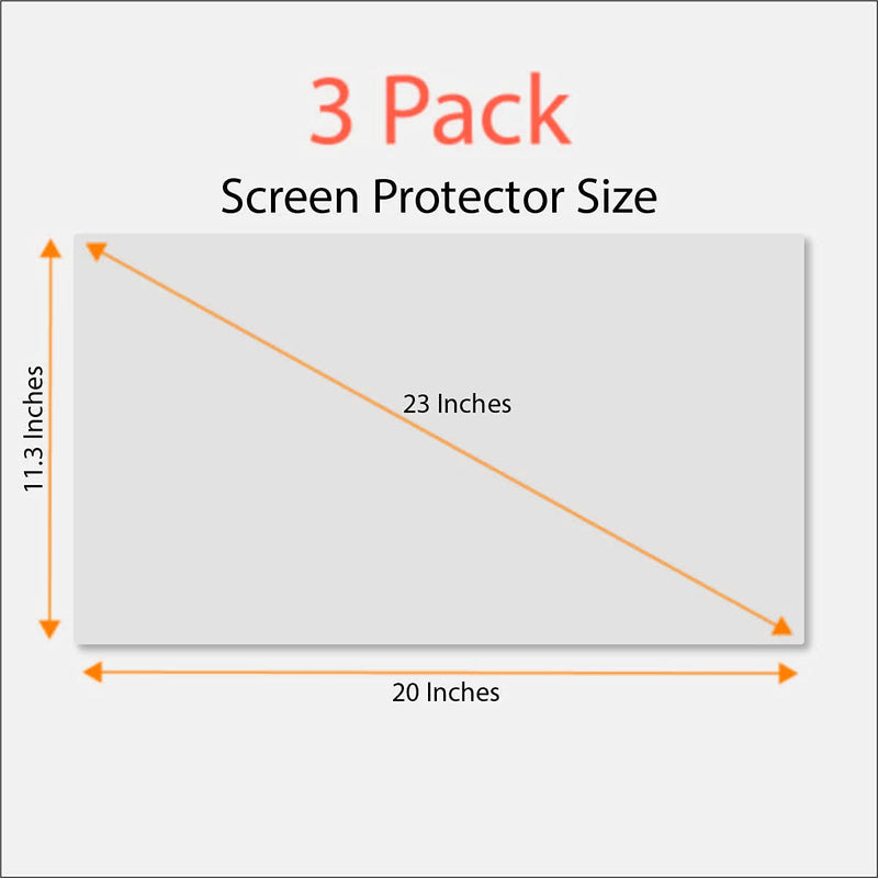 Anti-Glare and Anti Finger Print Screen Protector (3 Pack) for 23 Inches Widescreen Desktop Monitor 23" Screen Protector