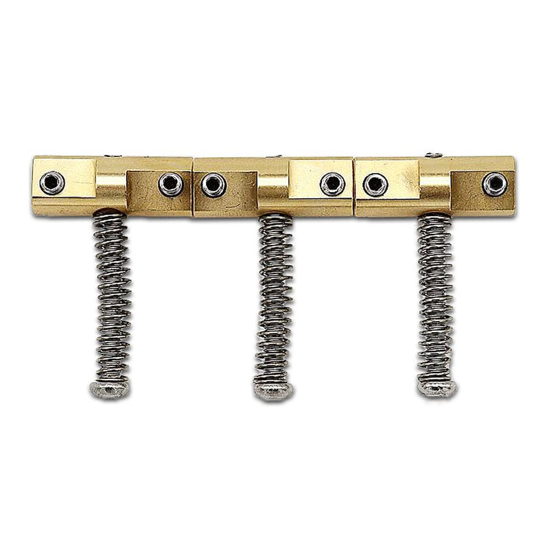 Wilkinson Guitar Bridge 3pcs Brass Saddle Guitar Bridge Compensated Saddles For Vintage-style Tele Bridge Electric Guitar Replacement