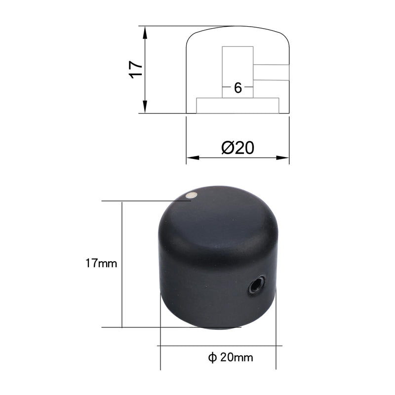 3Pcs Ebony Electric Guitar Volume Tone Knobs with Brass Hole Wood Bass Guitar Control Knobs Compatible with Fender Strat Telecaster Jazz Les Paul Guitar Replacement Parts (Ebony Natural Color) 3 Piece Ebony-6.0