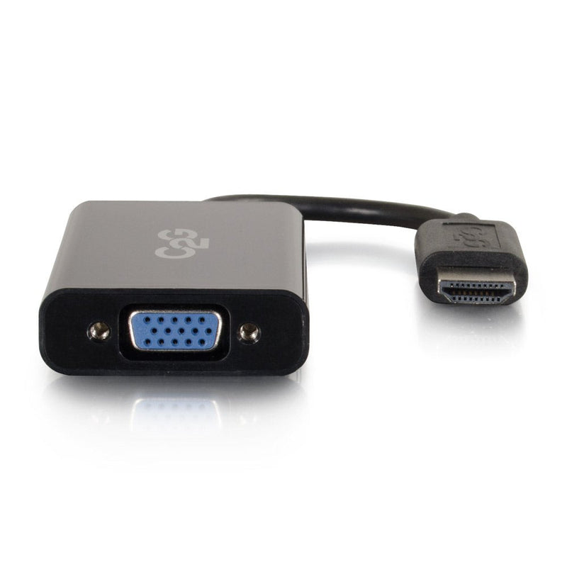 C2G VGA to HDMI, HDMI Adapter, Stereo Audio Adapter, Black, Cables to Go 41351 HDMI Male to VGA Female Audio Adapter Converter