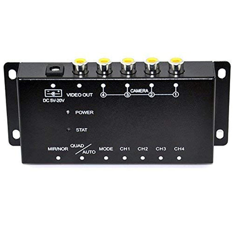 Auto Wayfeng WF® IR Control 4 Cameras Video Control Car Cameras Image Switch Combiner Box for Left View Right View Front Rear Parking Camera Box