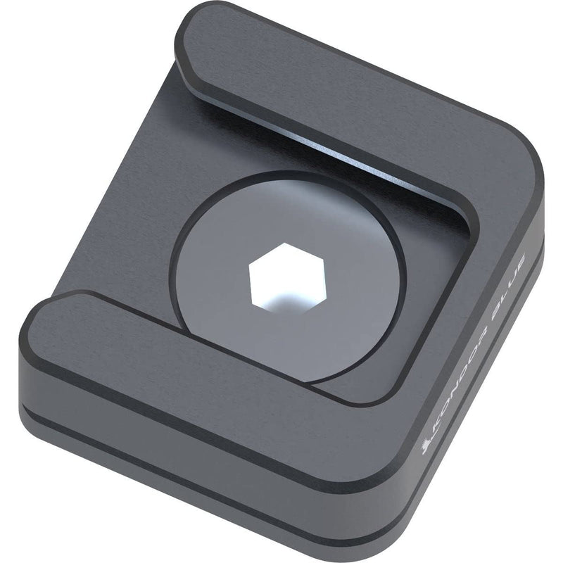 KONDOR BLUE | Cold Shoe Receiver | Rubber O-Ring to Protect The mounting Surface, & Anti-Slip | Space Gray