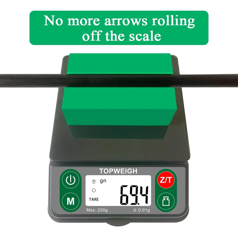 Arrow Scale with Arrow Holder, Arrow Grain Scale, Easy to Read, 3086 Grains x 0.1gn, 200 Grams by 0.01g, Large Backlight Display, 6 Weighing Units, Included Calibration Weight, Batteries