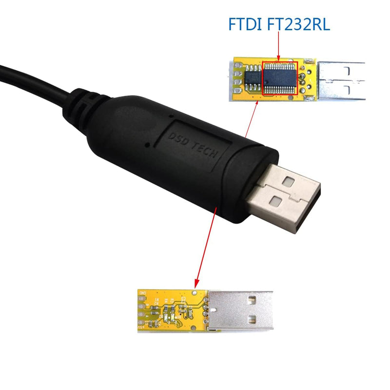 DSD TECH USB to DMX Interface Cable with FTDI Chip - 5.9FT
