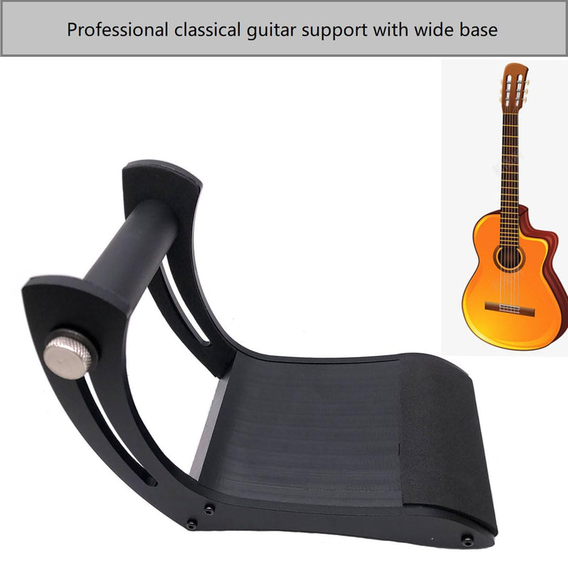 Classical Guitar Support Professional Guitar Rest Support Guitar Foot Stool Adjustable Classical Guitar Lifter Guitar Leg Rest Bracket for Classical Guitarists Black