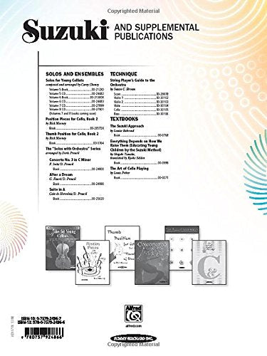 Suzuki Cello School, Vol 8: Cello Part