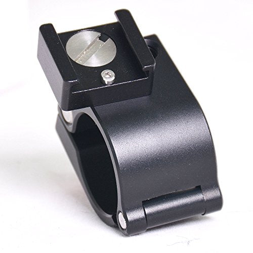 Light Mount Stand Bracket, 25mm Rod Clamp Holder with Cold Shoe Mount for DJI Ronin-M, Freefly MoVI - Red Knob, LED Video Lights, Field Monitor, External Microphone, Flash Speetlite