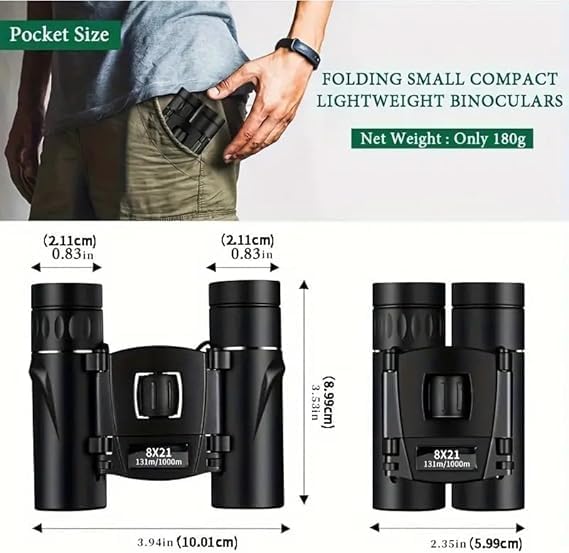 200x25 Binoculars Suitable, Suitable for Adults and Children, for Bird Watching, Hiking, and Concert Tours, with Phone Clip and Stand 200x25