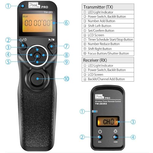 Camera Remote Control TW-283C2 Wireless Remote Shutter Release for Sony A7C2 A6700 A7M5 ZV-E1 ZV-E10II TW283/C2