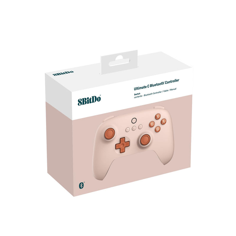 8Bitdo Ultimate C Bluetooth Controller for Switch, Ultimate Quality Bluetooth connectivity with 6-axis Motion Control and Rumble Vibration (Orange) Orange