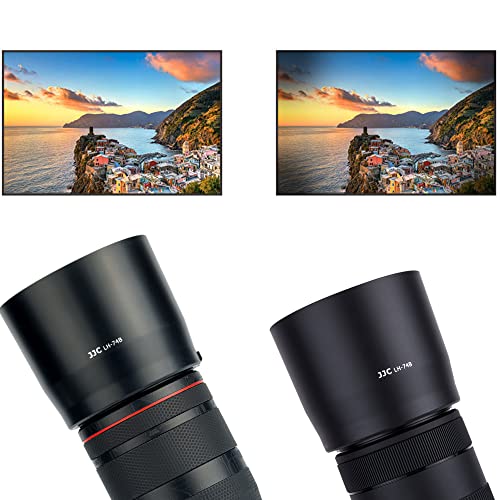 JJC ET-74B Bayonet Lens Hood + 67mm UV Filter for Canon RF 100-400mm f/5.6-8 is USM and Canon EF 70-300mm f/4-5.6 is II USM Lens