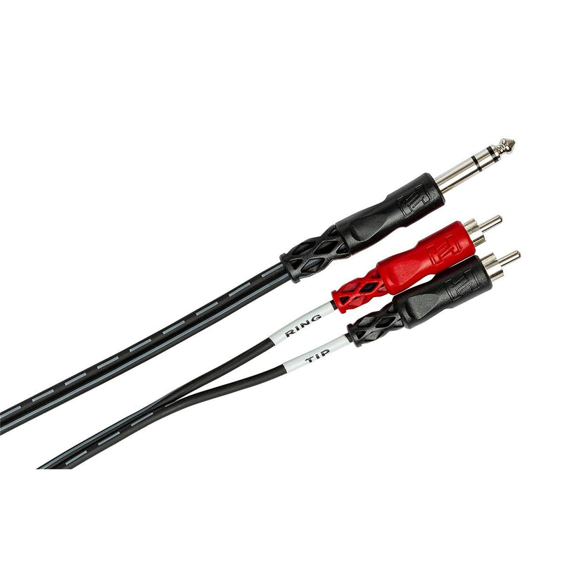 Hosa TRS-203 1/4" TRS to Dual RCA Insert Cable, 3 Meters 9.9 feet