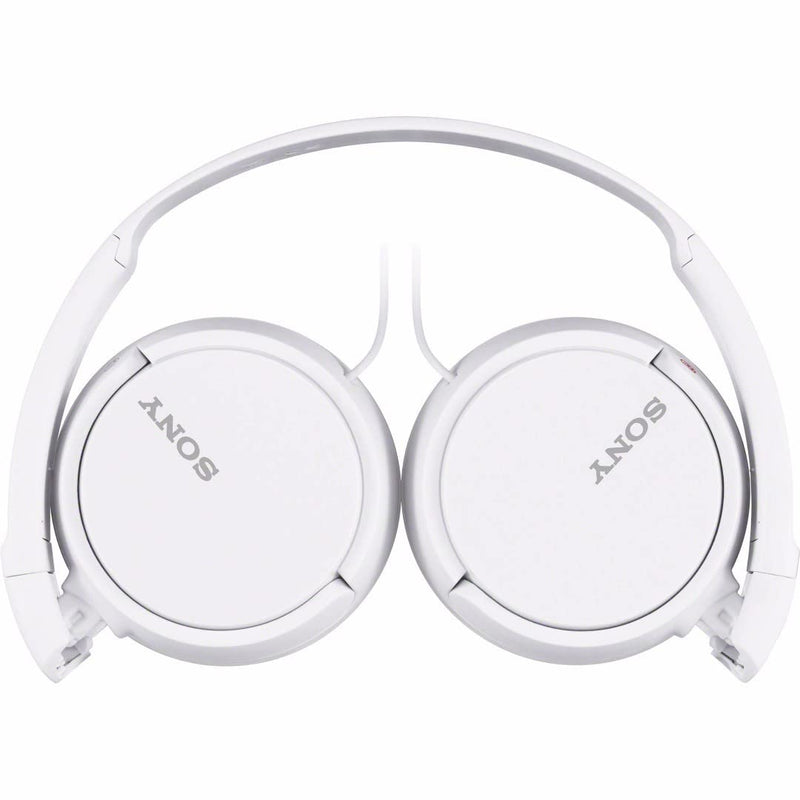 Sony ZX Series Wired On-Ear Headphones with Mic, White MDR-ZX110AP