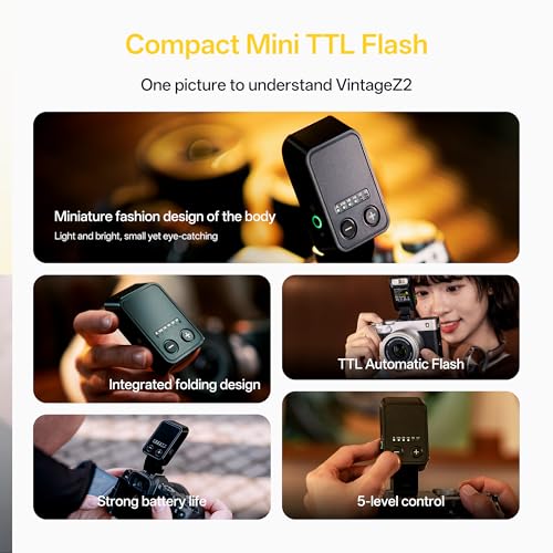 VILTROX Vintage Z2 Foldable TTL Mini Speedlite Flash for Fujifilm Camera Vintage Z2-for Fujifilm