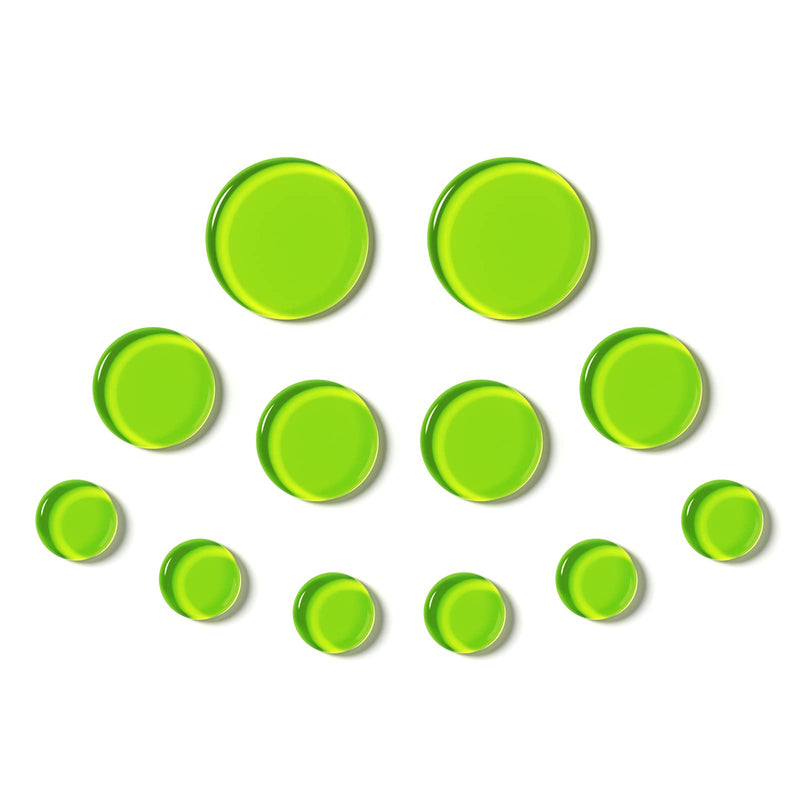 PRO Drum Gel Dampers – Alien Green – 12 Pads in 3 Sizes – Storage Case Included Single