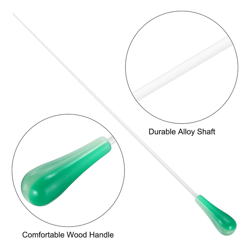 [AUSTRALIA] - PATIKIL 38cm/15Inch Music Conductor Baton,4Pcs Orchestra Baton Resin Handle for Singing Leader Music Director Green,Yellow,Red,Black 