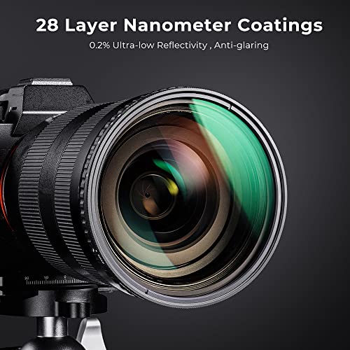 K&F CONCEPT 37mm Variable ND Filter ND2-ND32 (1-5 Stops) No X Cross