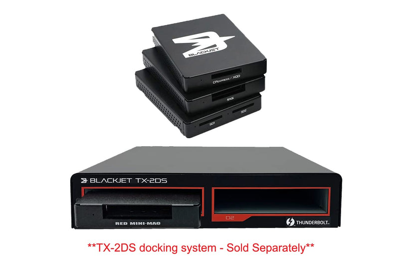Blackjet DX-1M M.2 NVMe SSD Enclosure Module – for Blackjet TX-2DS & TX-4DS Systems – Supports Samsung, Intel, Crucial NVMe Drives – Professional Offload, Backup, Archive & Video Production Workflows