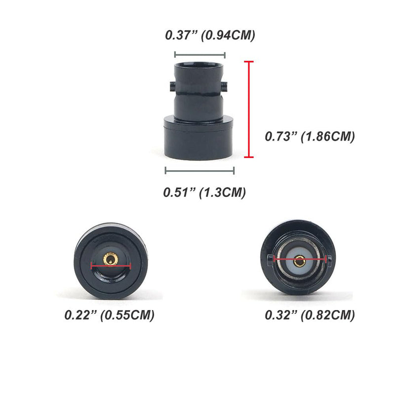 Gabil SMA Male to BNC Female Adapter with Extra Rubber Washer for Enhanced Sealing - Made in Taiwan SMA Male-BNC Female