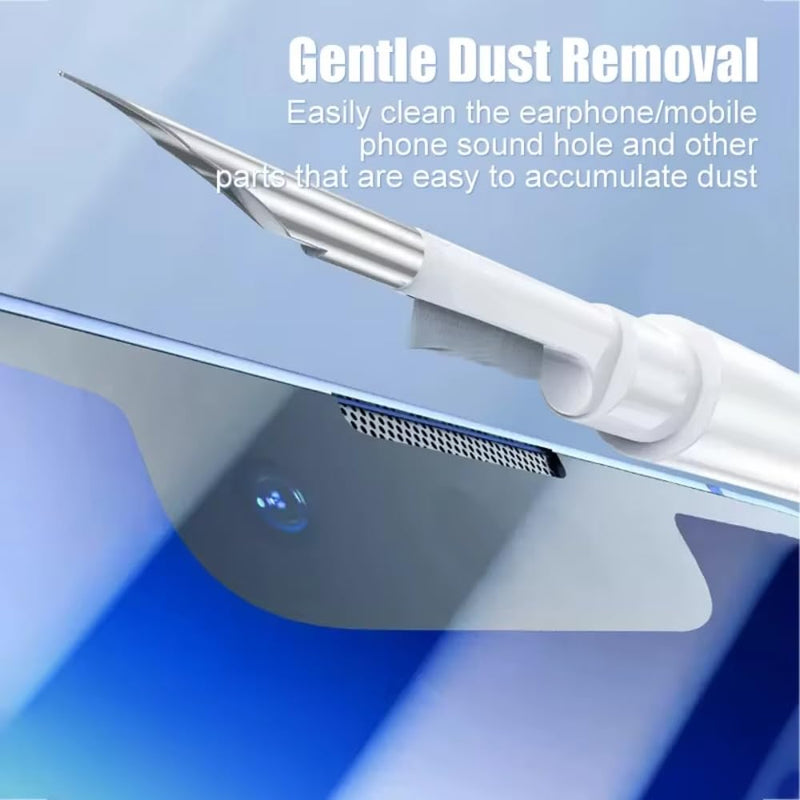 Bluetooth Earphones Cleaning Tool for Airpods Pro 3 2 1 Earbuds Case Cleaner Kit Cleaning Brush Pen for Xiaomi iPhone Earbuds (White) WHITE