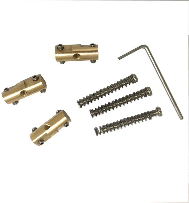 Wilkinson Guitar Bridge 3pcs Brass Saddle Guitar Bridge Compensated Saddles For Vintage-style Tele Bridge Electric Guitar Replacement