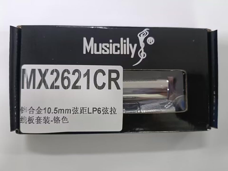 Musiclily Pro 52.5mm Tune-o-matic Stop Tailpiece for 6-string Epiphone Les Paul SG Style Electric Guitar, Chrome