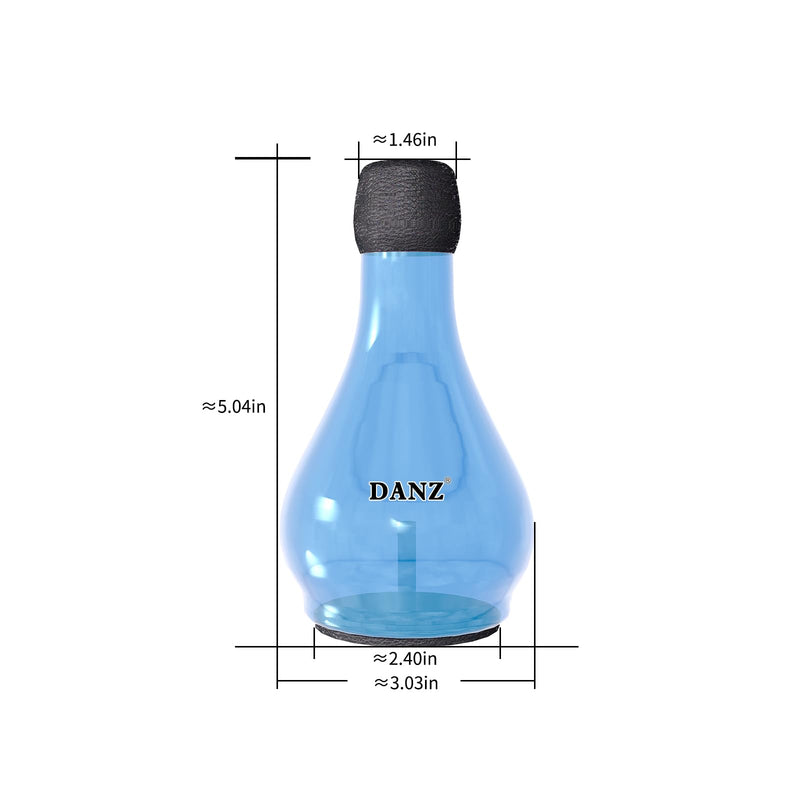 Trumpet Practice Mute - Lightweight Trumpet Accessory - 80% Volume Reduction - Blue - Fits All Trumpets