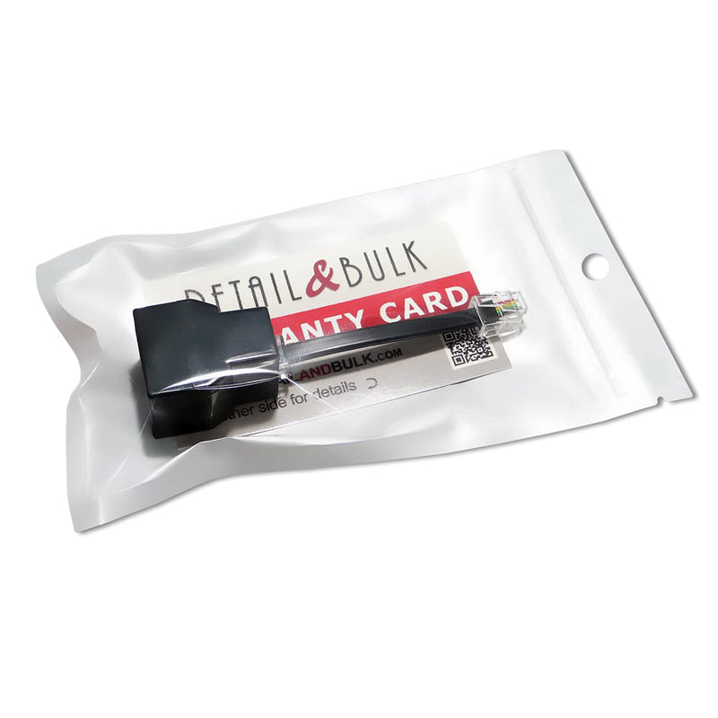 Phone Jack Splitter for Landline Telephone RJ11 6P4C 2-Way in-Line or in-Wall Duplex Adapter (1 Splitter + 2.5 Inch Cable) Made in USA w/ 2.5 inch Cable Black 1