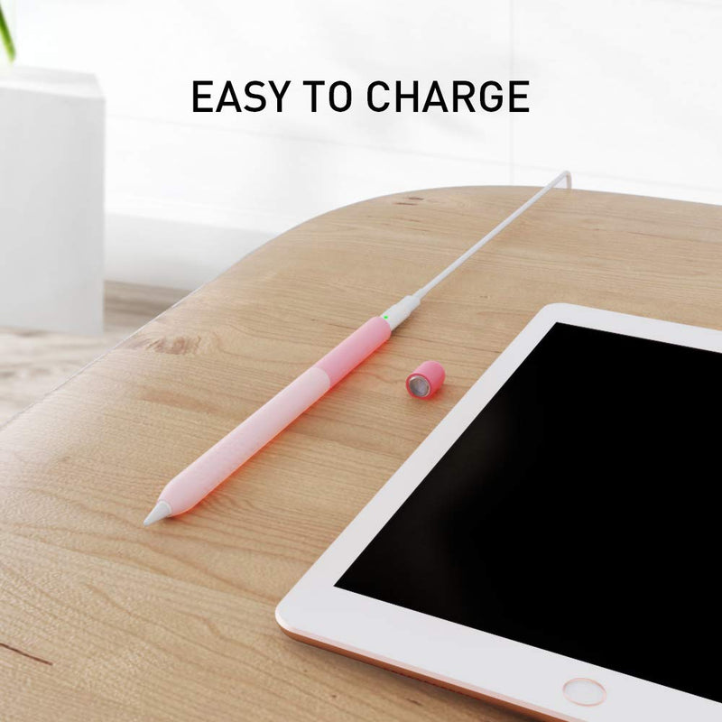 Delidigi Pencil Case Compatible with Apple Pencil 1st Generation Case, Gradient Color Silicone Protective Case Sleeve Cover Accessories for Apple Pencil 1st Gen Gradient Pink