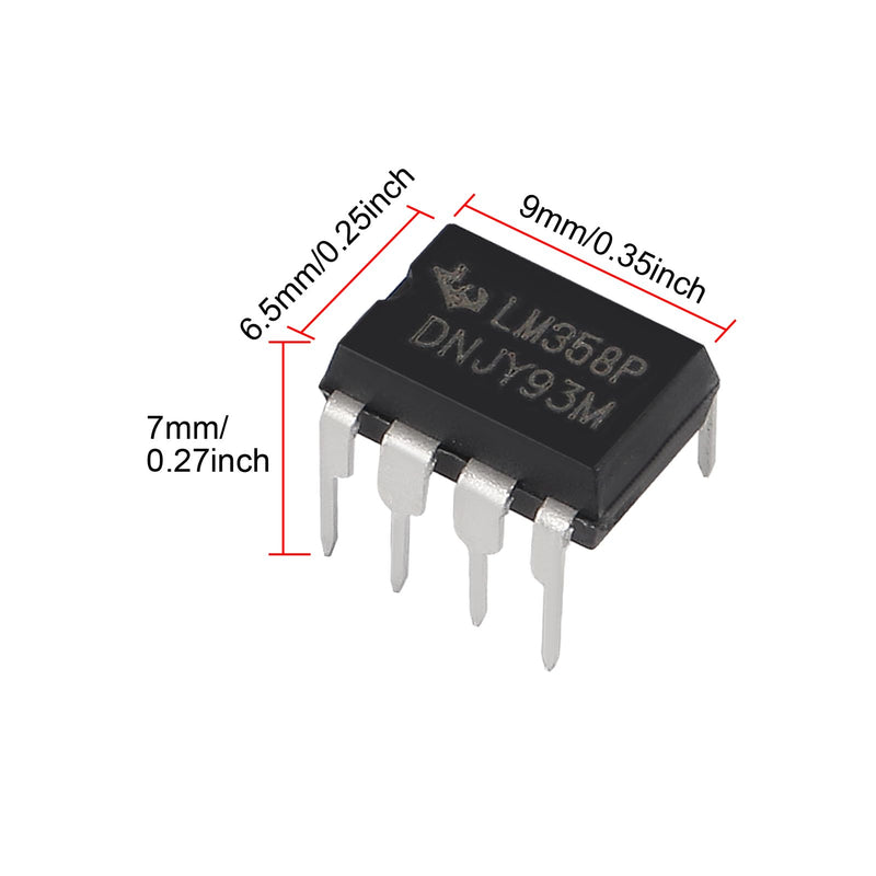 [AUSTRALIA] - Pack of 50 LM358P Operational Amplifier IC Om-Amp DIP-8 with Machined Contact Pins LM358 IC Dual Operational Amplifier Integrated Circuit for Sensor Signal Processing, Signal Processing 