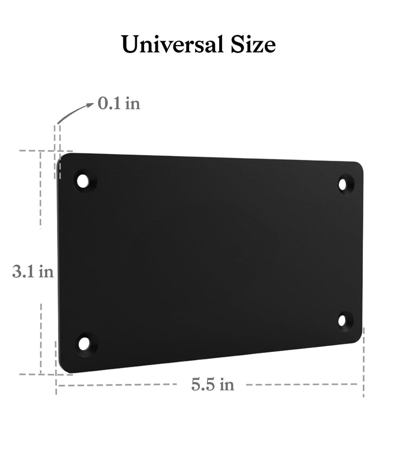 Black Metal Mounting Plate for Magnetic Wireless Backup Camera | Iron Bracket with Adhesive or Screw Installation, Compatible with RV, Trailer, Truck, Camper