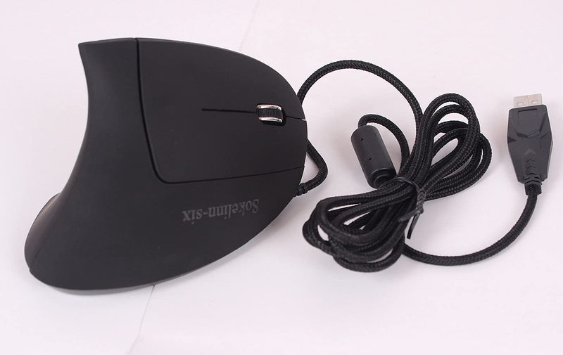 Sokelinn-six Wired Vertical Mouse,800/1200/2000/3200 Adjustable DPI High Sensitivity Ergonomic USB Mouse for Computers and Laptops