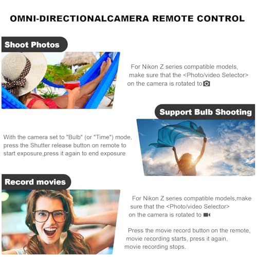 for Nikon Camera Wireless Remote Control, Rechargeable OLED Shutter Release OLED Remote for Nikon