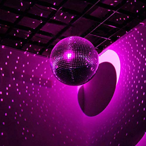 8" Mirror Disco Ball - Cool and Fun Hanging Party Disco Ball for Big Party Decorations, Party Design、Decorate (8 inch, Pink) 8 inch