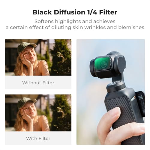 K&F CONCEPT 4 Pack Magnetic Effect Filter Set Black Diffusion 1/4 & Blue Streak & LPR & Star Filter