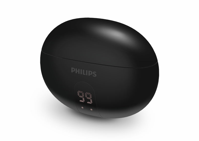 Philips T2520 True Wireless Earbuds, Bluetooth 5.4, Active Noise Cancelling, AI Mic Clear Calls, Dynamic Bass, 20H Battery, IPX4 Water Resistant, Black