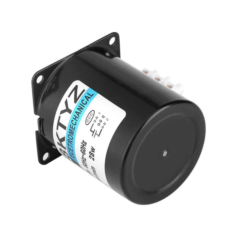 60KTYZ Synchronous Gear Motor AC 220V 2.5/20/30/110RPM CW/CCW Torque Direction Control 28W Reduction Motor (2.5RPM) 2.5RPM