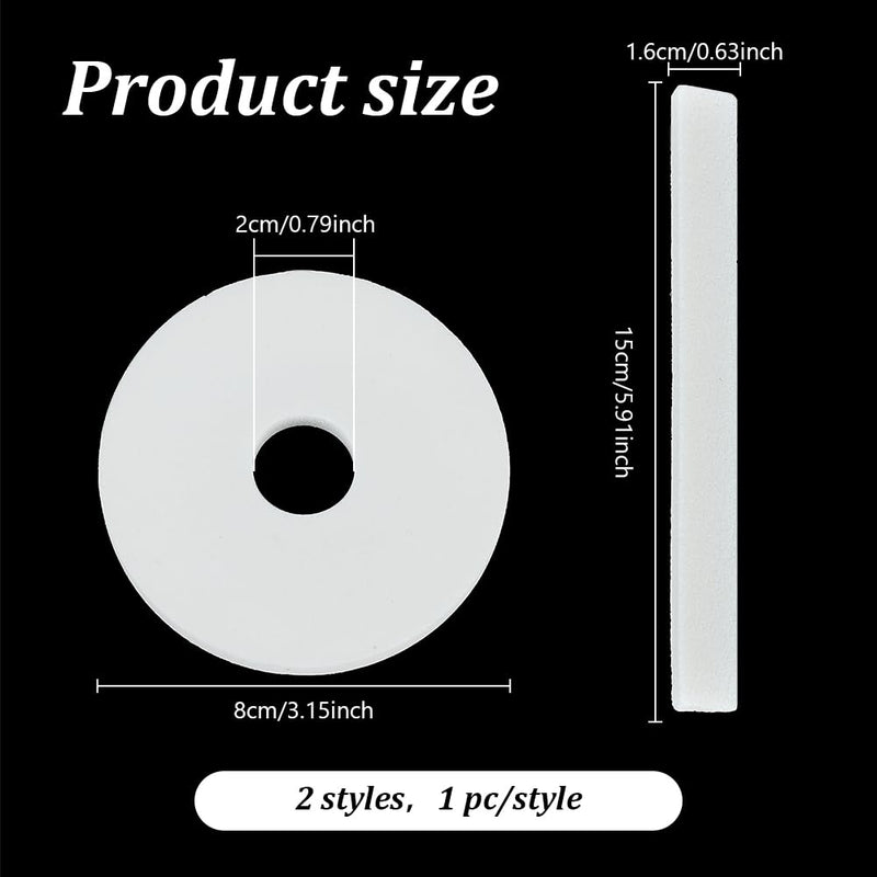 WEBEEDY 2 Pcs Pottery Stilt Stone Abrasive Stone for Smoothing and Shaping Ceramic Surfaces,7.1" Strip & 3.1" Round Clay Modeling Pottery Tools Pottery Kiln Tools for Clay Polishing Craft Supplies