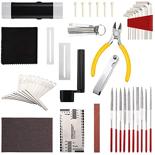 45 Pcs Guitar Repairing Maintenance Tool Kit, Haploon Guitar Setup Kit Repair Tools with Carry Bag for Guitar Ukulele Bass Mandolin Banjo String Instrument