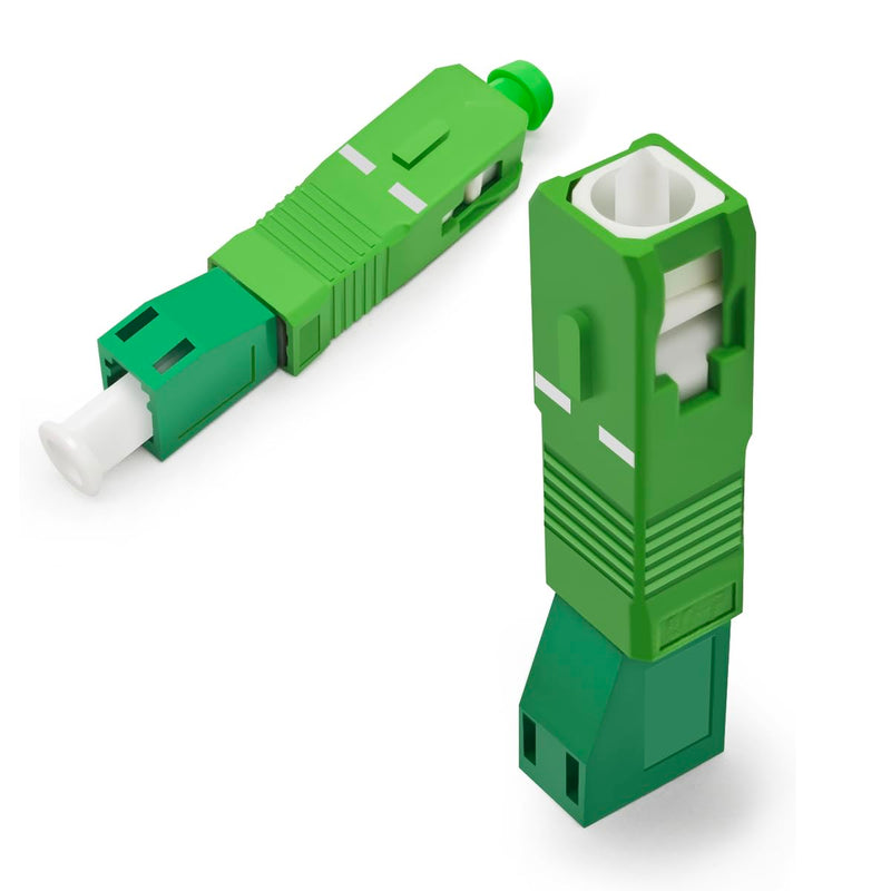 EMSECKO Fibre Optic Adapter LC/APC Female to SC/APC Male Singlemode 9/125um Simplex Hybrid Fibre Optic Adapter Connector for Reliable Interface Conversion, OTDR, VFL etc. LC-SC APC