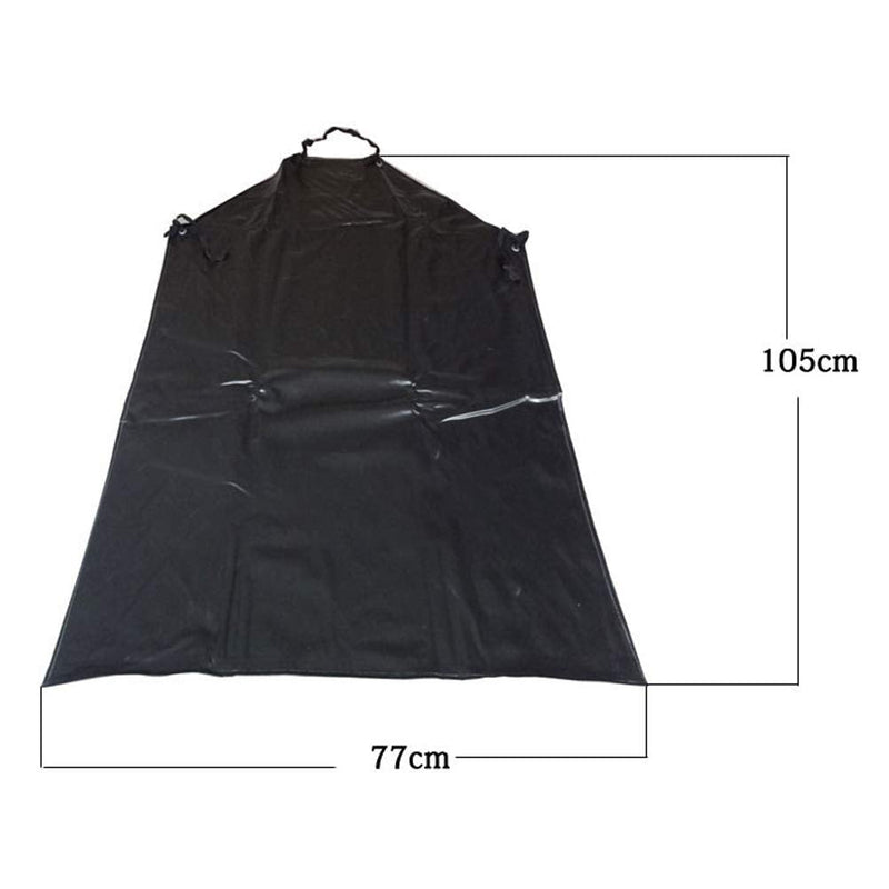 Kikier Extra Long Apron Heavy Duty Waterproof and Stain Resistant Extra Long Apron Kitchen Dishwashing Lab Butcher Fishing, black