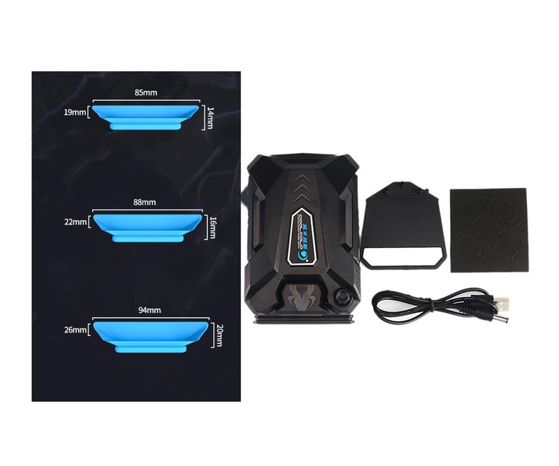 [AUSTRALIA] - Game Gaming Notebook Laptop Vacuum Cooler USB Air Cooler Adjustable Speed 3000±10％RPM Portable External Extracting Cooling Fan 