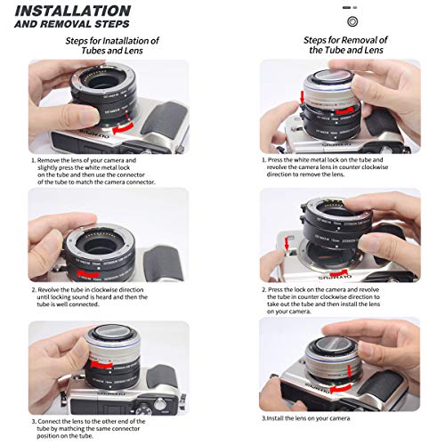 EXT-FX-M Metal Auto Focus Macro Extension Tubes Set(10+16mm) for Fuji Fuji X-Mount X-T2,X-T20,X-T3,X-T30, XT1,X-T100 X-H1 X-PRO2 X-A5 X-A3 X-A2 X-A10 X-E3 X-E2 X-E2S X-M1 10mm+16mm