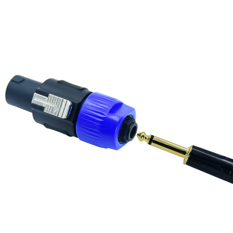 [AUSTRALIA] - Speakon to 1/4 Adapter na4ljx Connector Upgraded 1/4" inch ts Jack Female to NL4FC Male Converter are for Converting Cable to NL4FC Plug for pa dj Speaker/Amplifier/Mixer (2pcs) 2pcs 