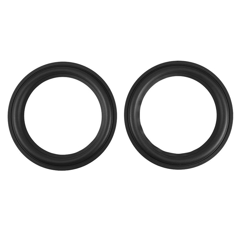 Yoidesu 2pcs Black Color 8 inch Rubber Speaker Surround Rings Replacement Parts for Speaker Repair or DIY,Perforated Rubber Speaker Foam Subwoofer Surround Foam Replacement Parts
