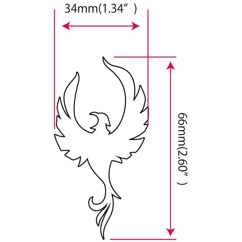 Inlay Sticker for Guitar Headstock - Phoenix Bird - White Pearl White Pearl & Ocher