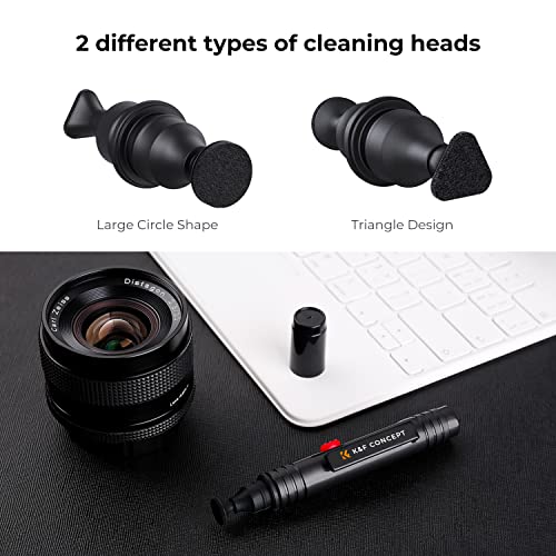 K&F Concept 10 Pack Lens Cleaning Cloth，Lens Cleaning Pen with Soft Brush, Double-Sided Carbon Head for Camera Lens, Optical Lens, Glasses
