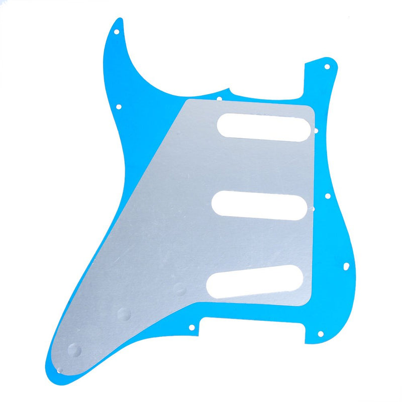 [AUSTRALIA] - 11 Hole ST/Strat Style Pickguard SSS Pick Guard for USA/Mexico Stratocaster/Strat Modern Style Guitar Parts, 3 Ply with Screws (Gold Mirror) Gold Mirror 