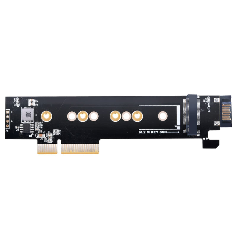 SilverStone Technology ECM28 1U Low Profile PCIe x4 to M.2 NVMe & M.2 SATA Adapter Card, SST-ECM28, TAA Compliant